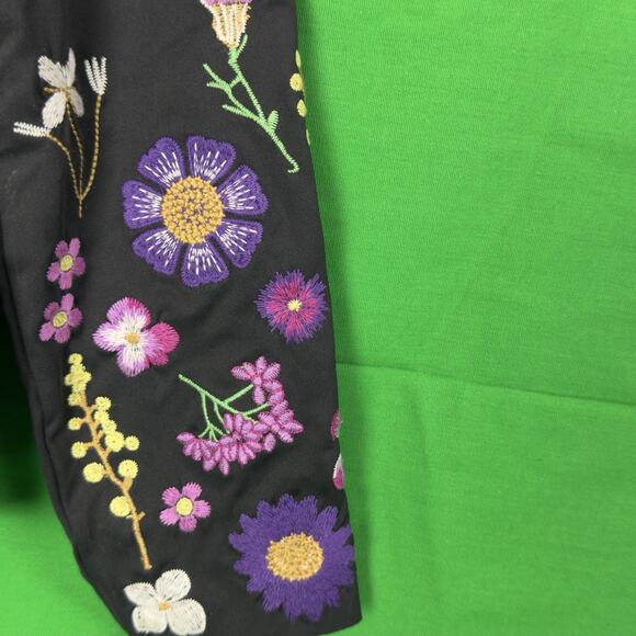 Urban Savage Women’s Longsleeve T-Shirt Floral Print Black Size Large - Picture 5 of 7